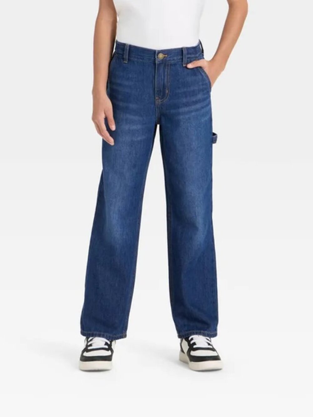 NWT Art class Boys' Mid-Rise Relaxed Fit Carpenter Jeans-Size 10